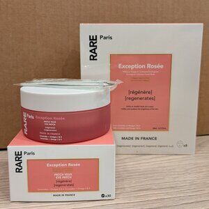 Anti Aging Under Eye Patches (30) + Hydrating Face Mask Set French Skincare RARE